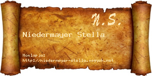 Niedermayer Stella névjegykártya