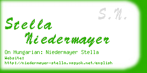 stella niedermayer business card